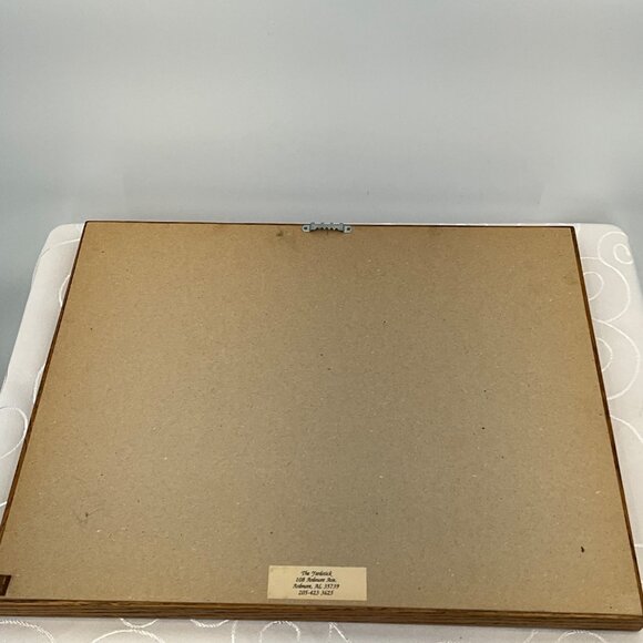 Handmade Welcome Cross-Stitch Framed In Oak Wood With Pink Matte Accent - Picture 7 of 7